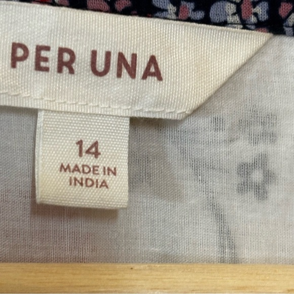 Per Una Marks and Spencer US10 Lightweight Cotton Floral Peasant Blouse - Picture 7 of 14